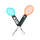 Akcesoria do konsol YAXO Joy-Con TENNIS PRO SET do NS/NS2 Inferno Orange&Hydro Blue